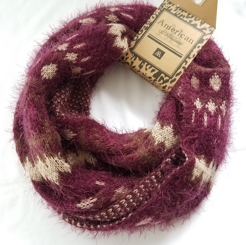 American Attitude knit infinity scarf